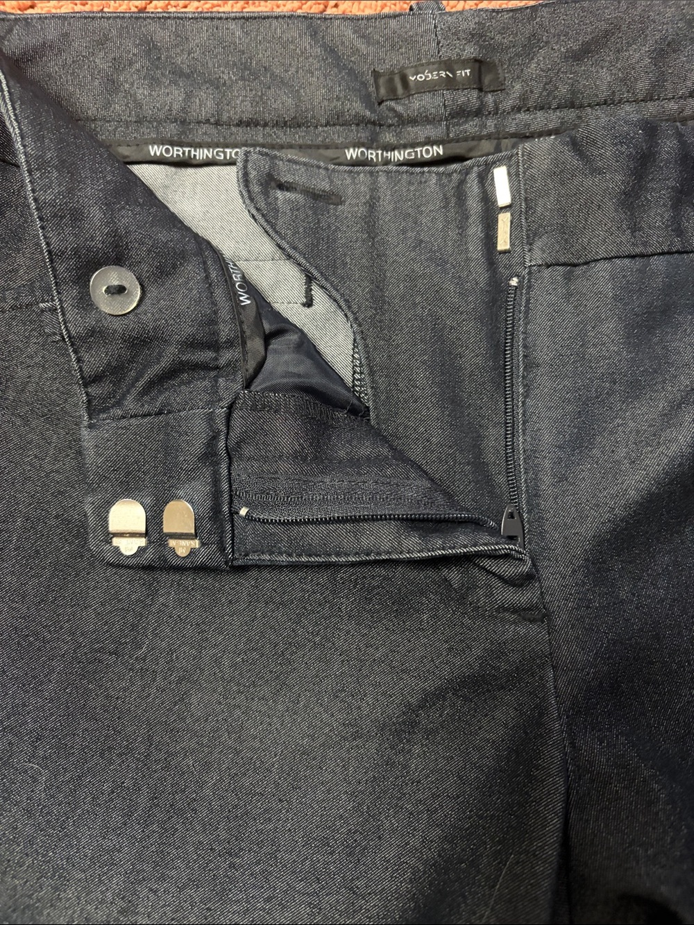 Worthington Charcoal Boot-Cut Dress Pants - Picture 3 of 4